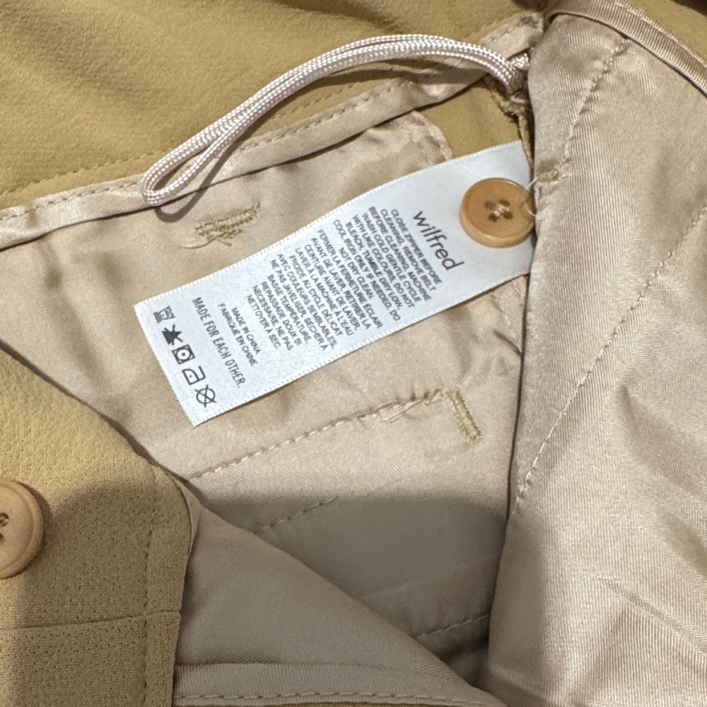Aritzia Mustard Ankle Cropped Pants - Picture 7 of 8